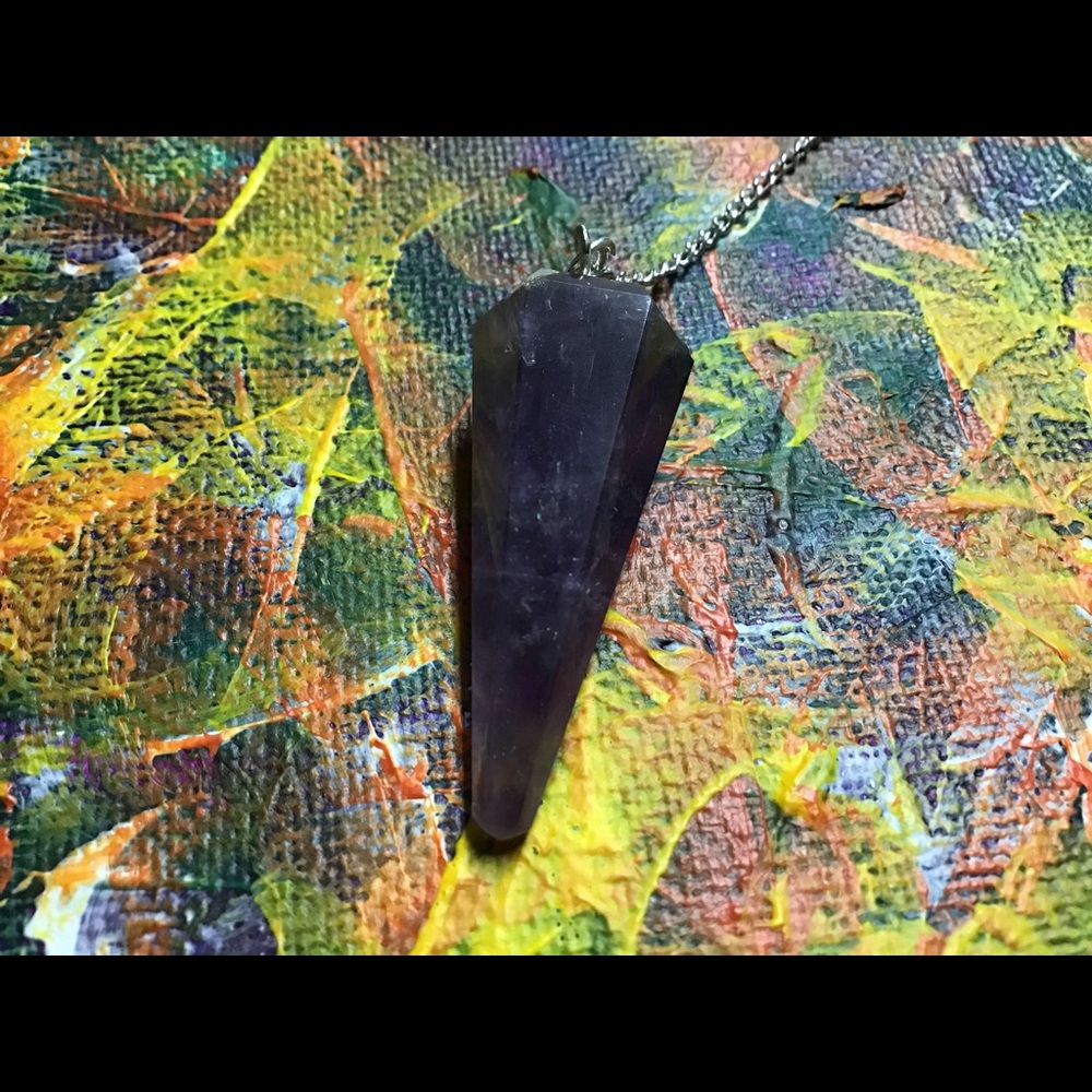 Reiki charged amethyst pendulum